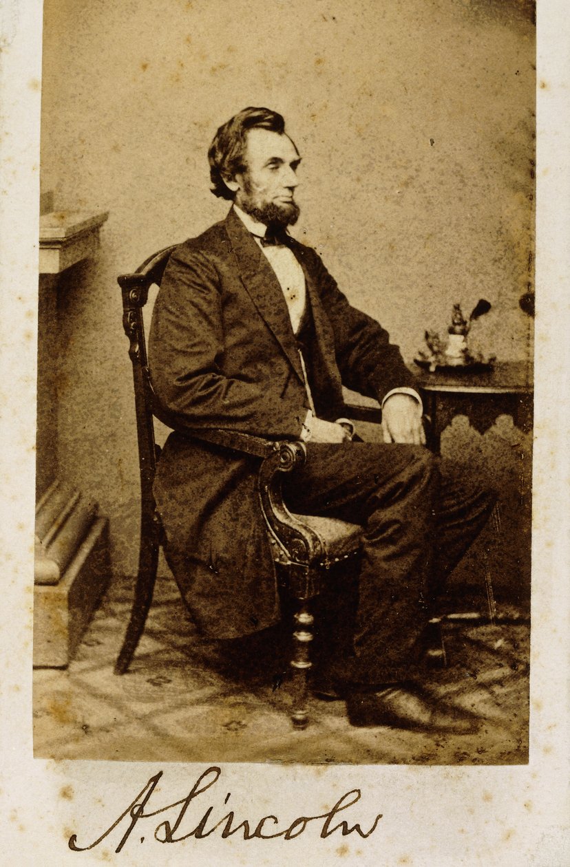 Podpisane zdjęcie z wizytą u Abrahama Lincolna, 1861 r autorstwa Alexander Gardner