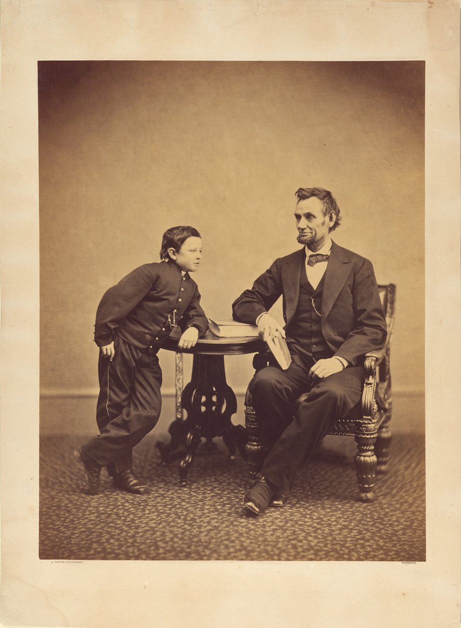 [Abraham Lincoln i jego syn Thomas (Tad)]. autorstwa Alexander Gardner