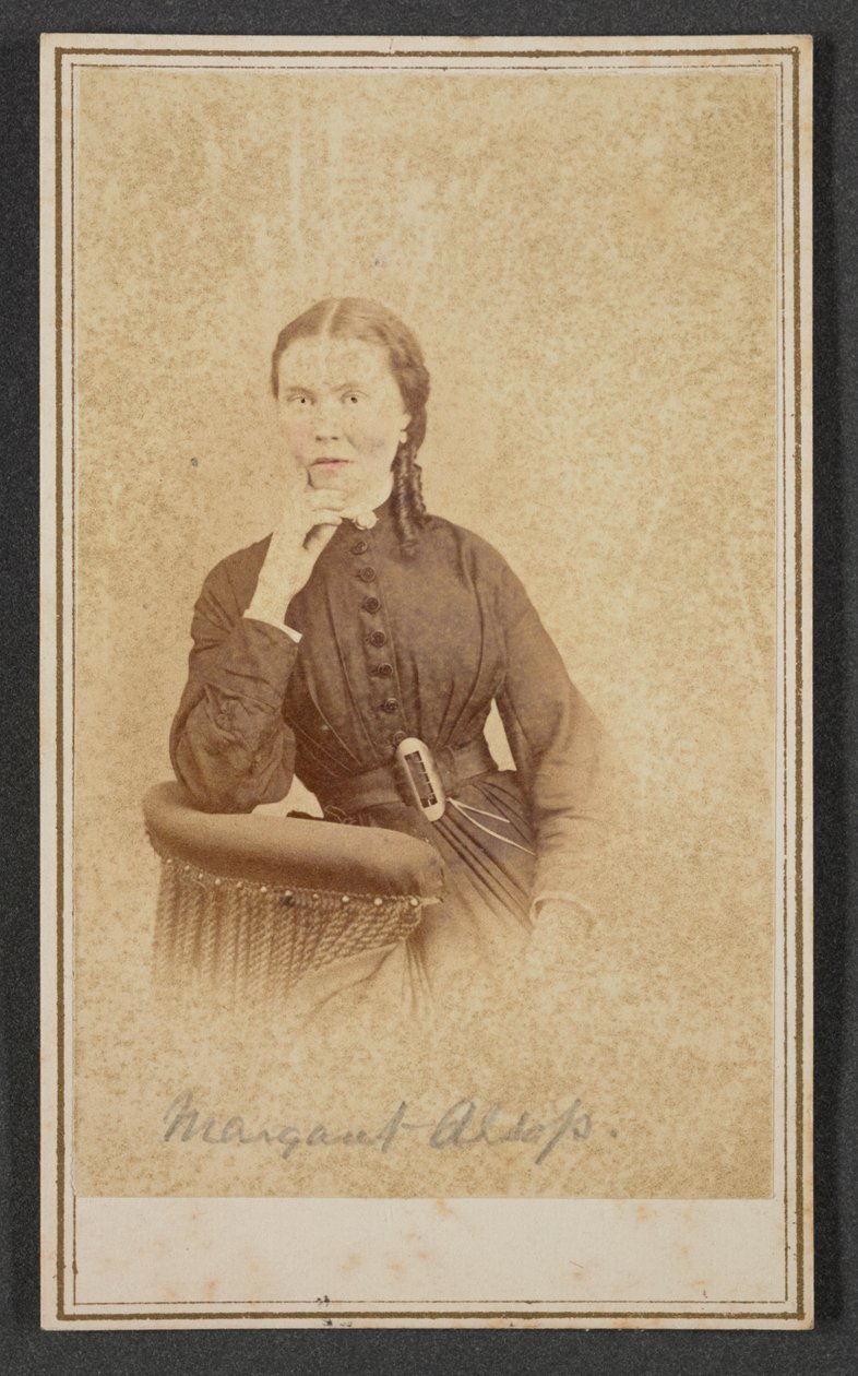 Carte-de-visit portret Margaret Alsop, ca. 1865. autorstwa Alexander Gardner
