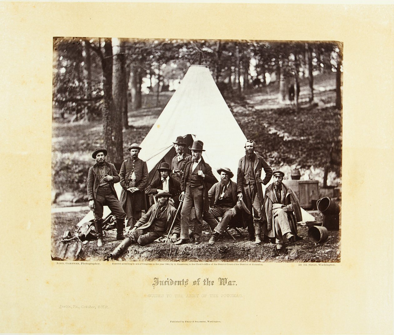 Fotograficzny szkicownik wojny Gardnera, Waszyngton: Philip i Solomons autorstwa Alexander Gardner