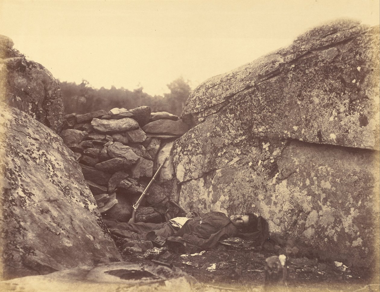 Dom zbuntowanego strzelca wyborowego, Gettysburg autorstwa Alexander Gardner