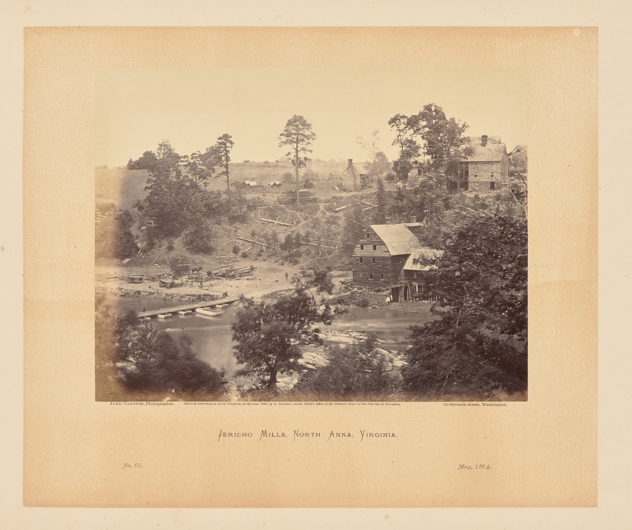 Jericho Mills, North Anna, Wirginia autorstwa Alexander Gardner
