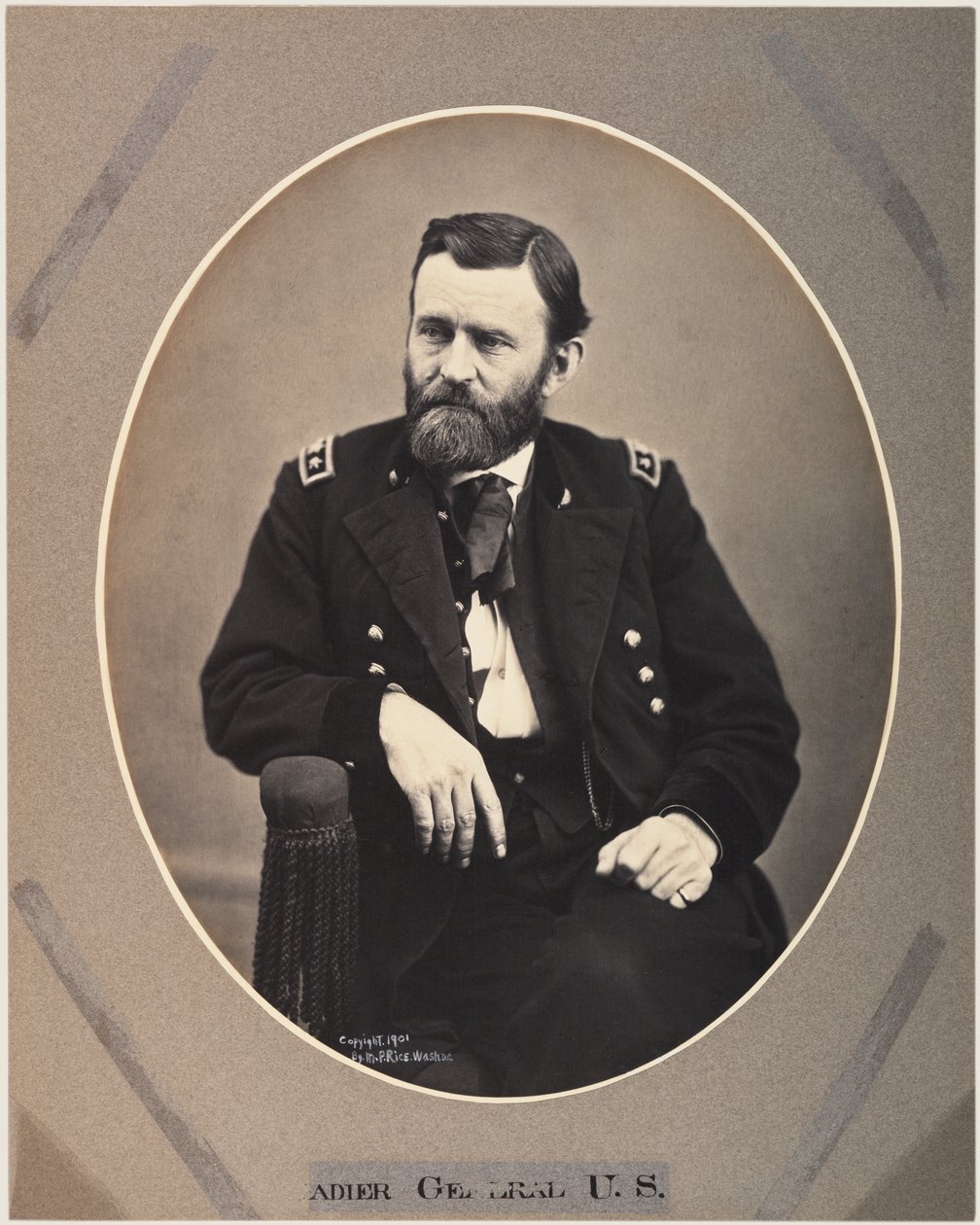 Platynowy Ryż Odbitki Ulyssesa S. Granta, 1865, wydrukowany 1901 (zdjęcie w sepii) autorstwa Alexander Gardner