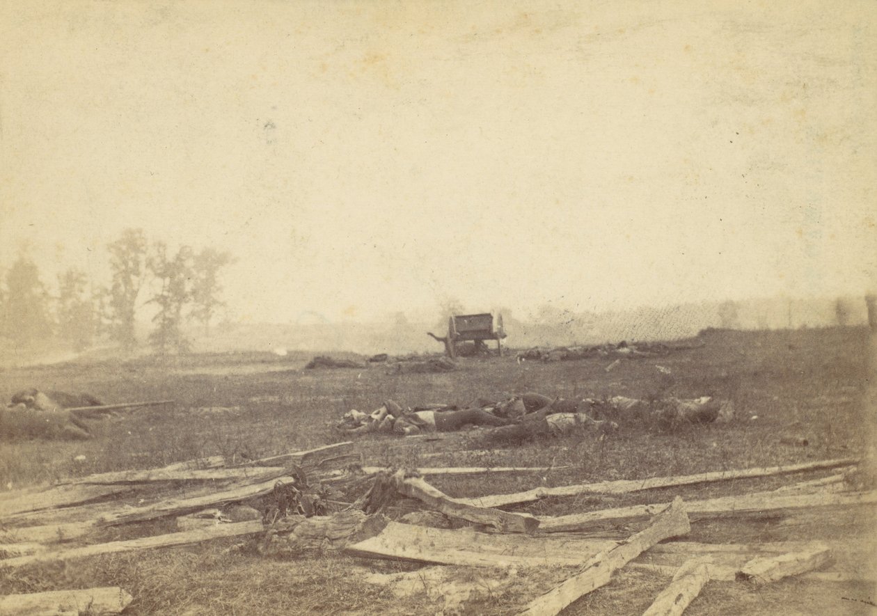 Widok na pole bitwy pod Antietam, wrzesień 1862, 1862. autorstwa Alexander Gardner