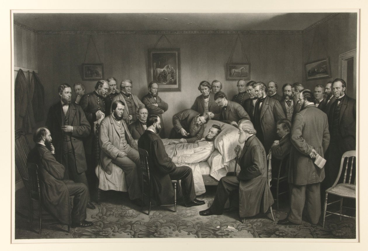 Lincoln na łożu śmierci autorstwa Alexander Hay Ritchie