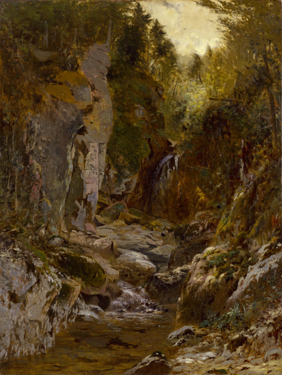 Flume, Opalescent River, Adirondacks, ca. 1875. autorstwa Alexander Helwig Wyant
