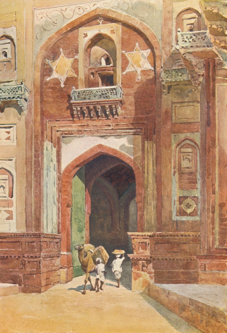Fort Agra - Wewnątrz Bramy Delhi, c1880 1905. autorstwa Alexander Henry Hallam Murray