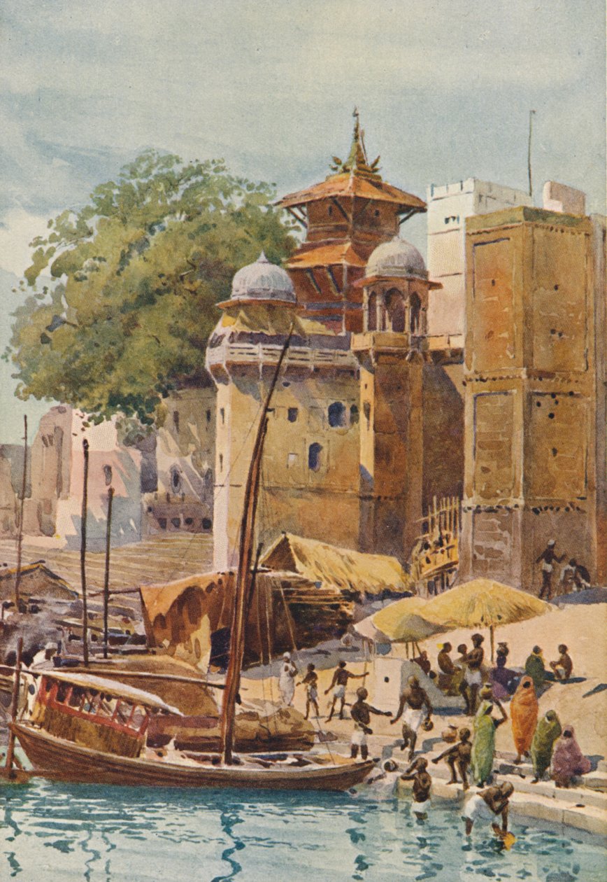 Ghaty kąpielowe, Benares, ok. 1880 1905. autorstwa Alexander Henry Hallam Murray