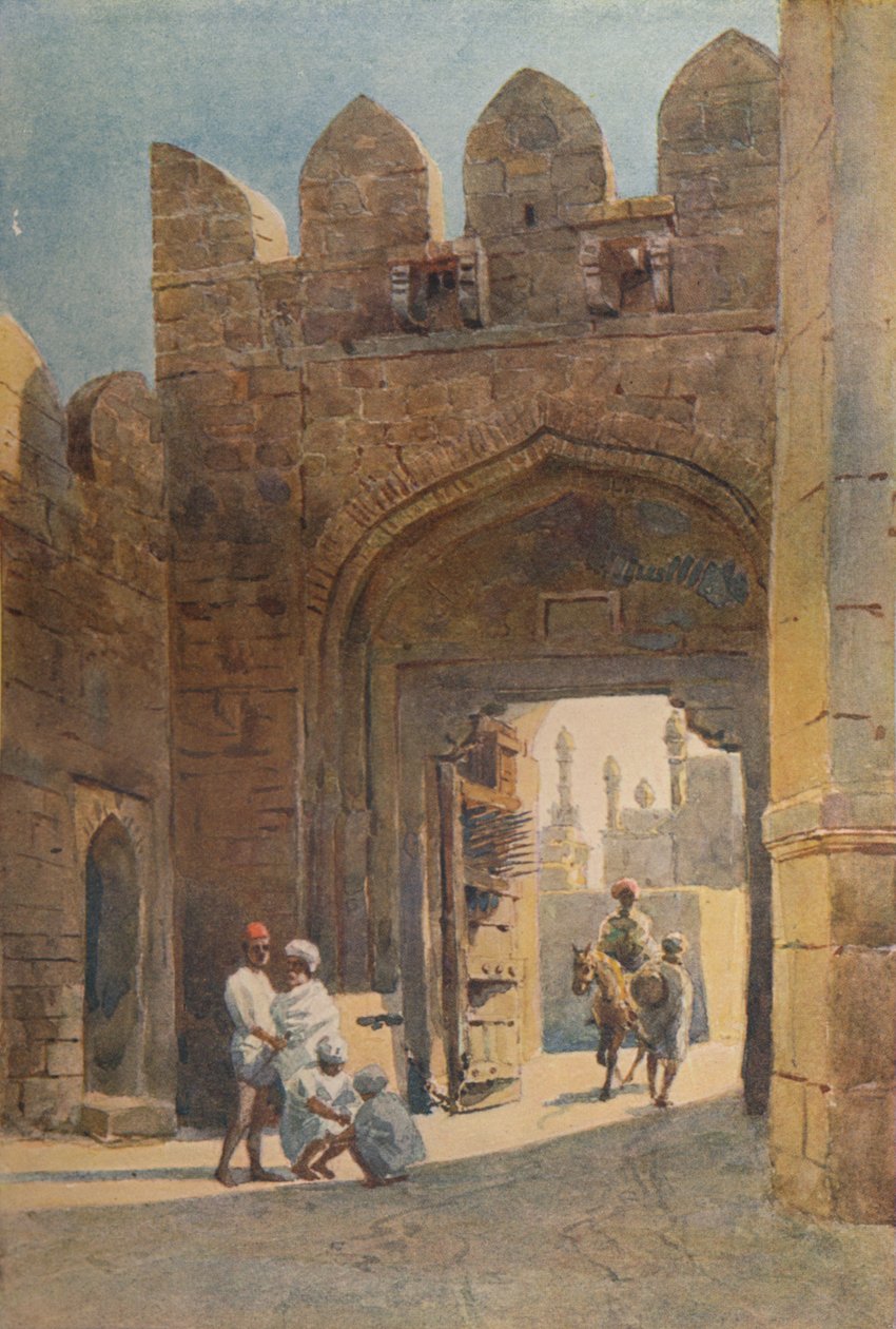 Brama Shahpur, Bijapur, ok. 1880 1905 r. autorstwa Alexander Henry Hallam Murray