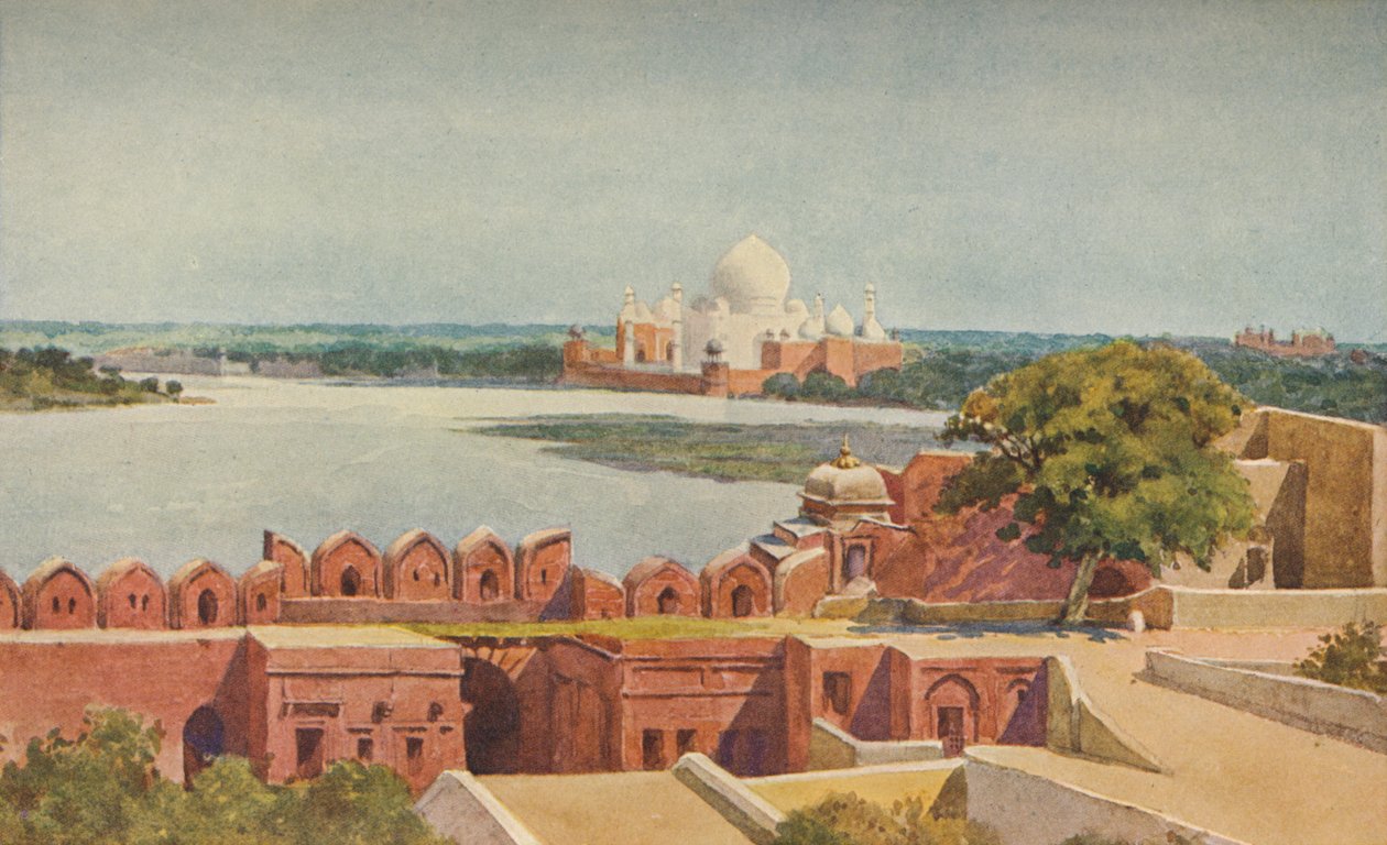 Taj z fortu, Agra, ok. 1880 1905. autorstwa Alexander Henry Hallam Murray