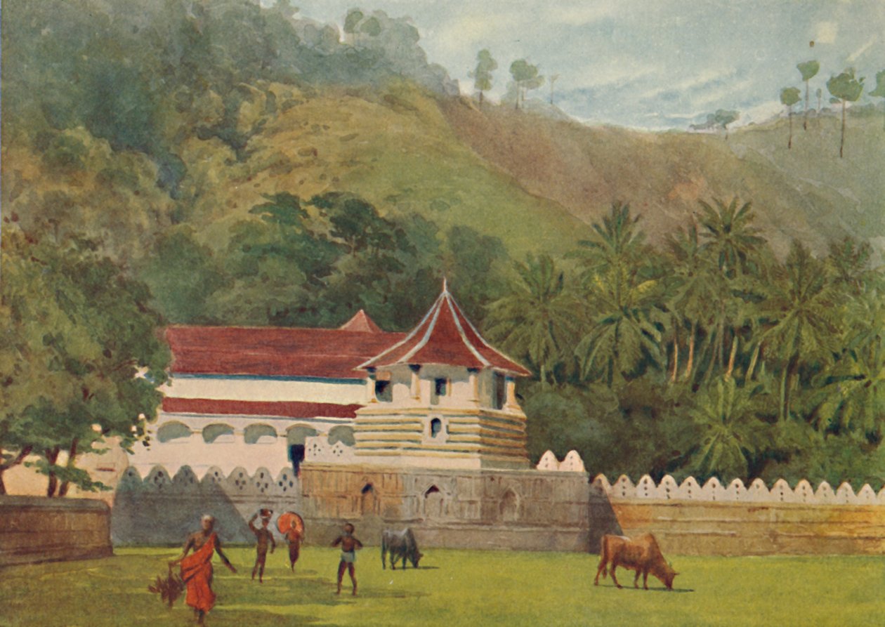 Świątynia Zęba, Kandy - Zewnątrz, c1880 1905. autorstwa Alexander Henry Hallam Murray