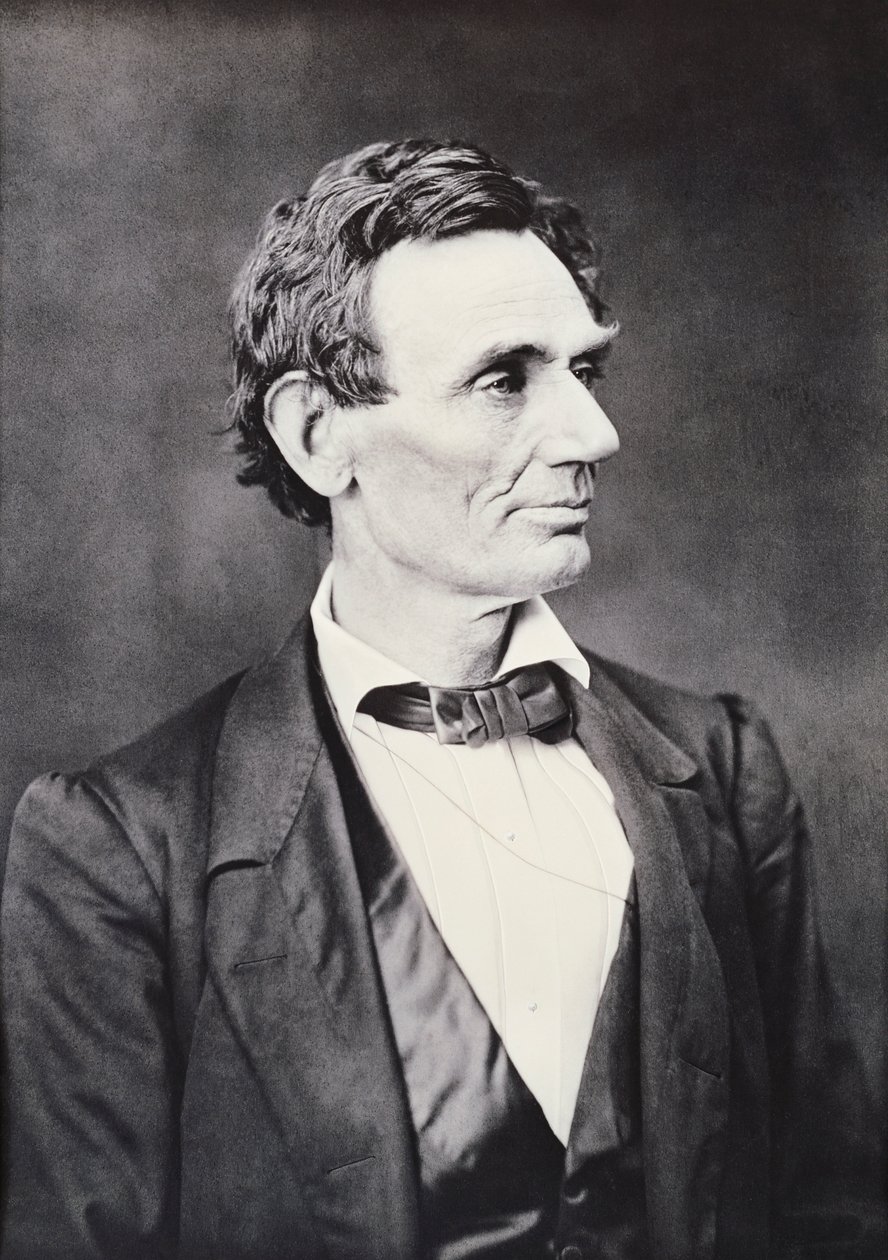 Abraham Lincoln, ok. 1860 r autorstwa Alexander Hesler