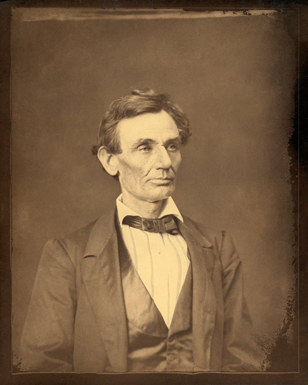 Portret Lincolna jako kandydata na prezydenta autorstwa Alexander Hesler