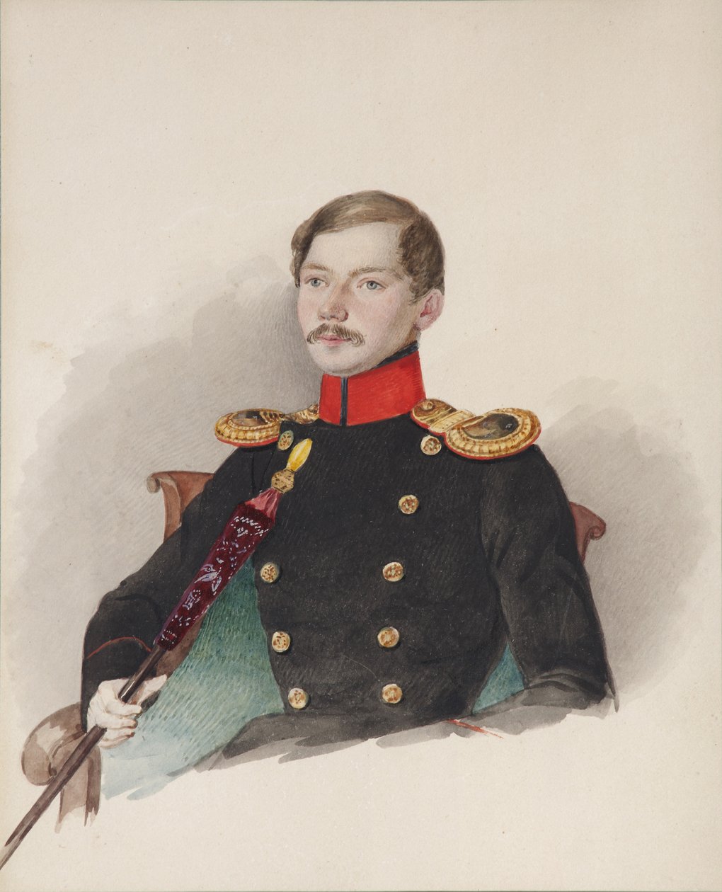 Portret Wasilija Wasiliewicza Engelhardta 1814-1868, 1839-1840 autorstwa Alexander Ivanovich Klünder
