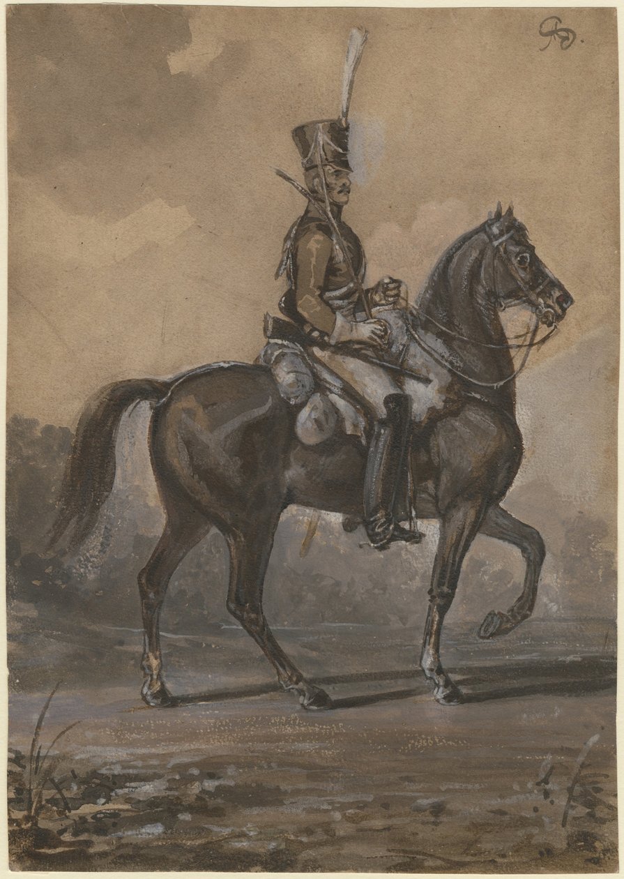 Rosyjski dragon, 1820 autorstwa Alexander Ivanovich Sauerweid
