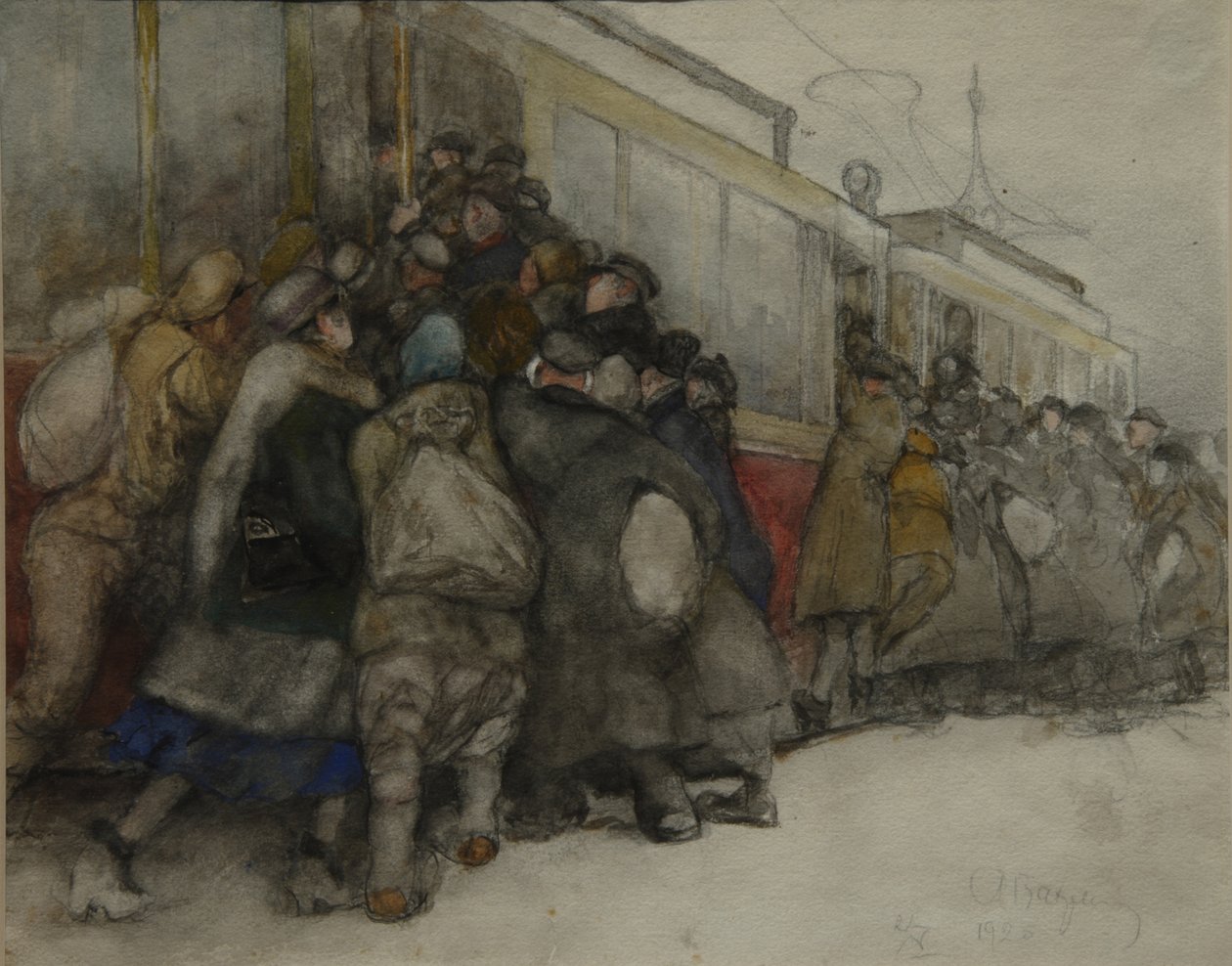 Tramwajem, 1920 autorstwa Alexander Ivanovich Vakhrameyev