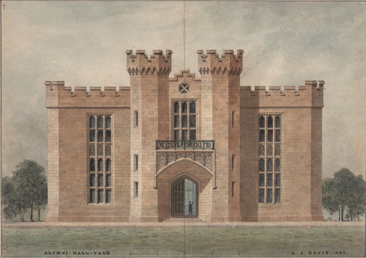 Dom absolwentów Yale autorstwa Alexander Jackson Davis