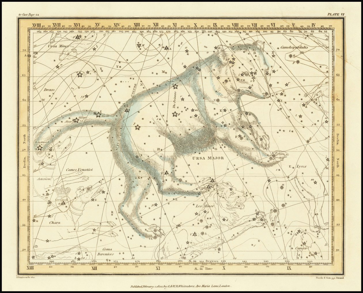 1822 - Alexander Jamieson - Ursa Major - Wielka Niedźwiedzica autorstwa Alexander Jamieson