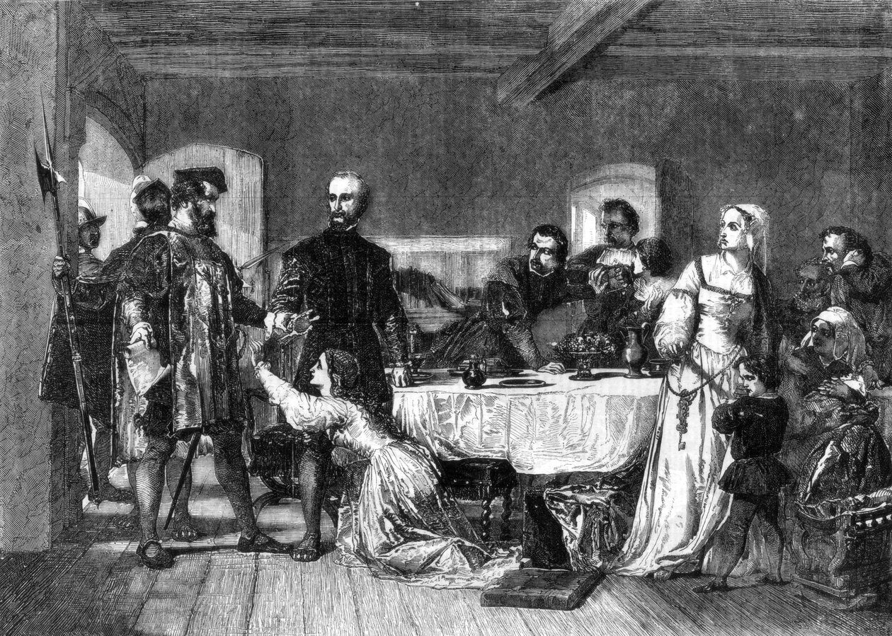Aresztowanie Johna Browna z Ashford, Lollarda, 1517, 1856 autorstwa Alexander Johnston