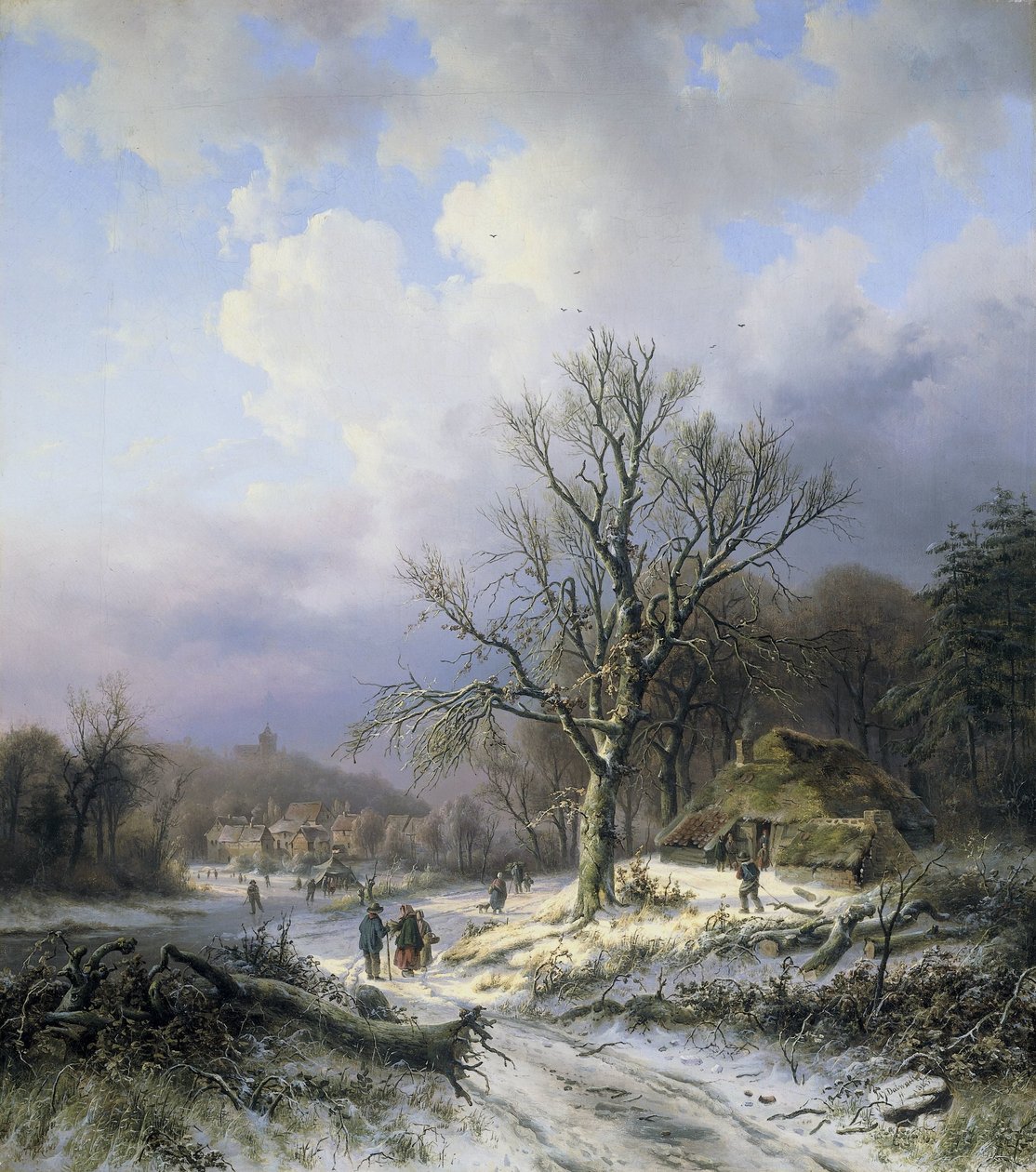 Śnieżny krajobraz autorstwa Alexander Joseph Daiwaille