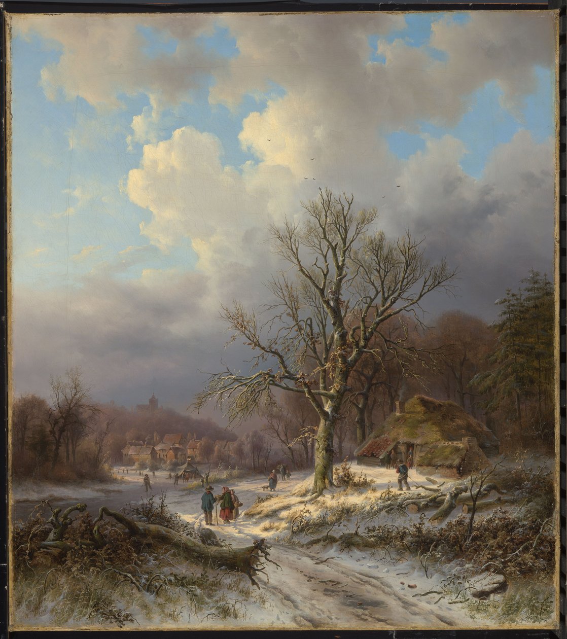 Śnieżny krajobraz autorstwa Alexander Joseph Daiwaille