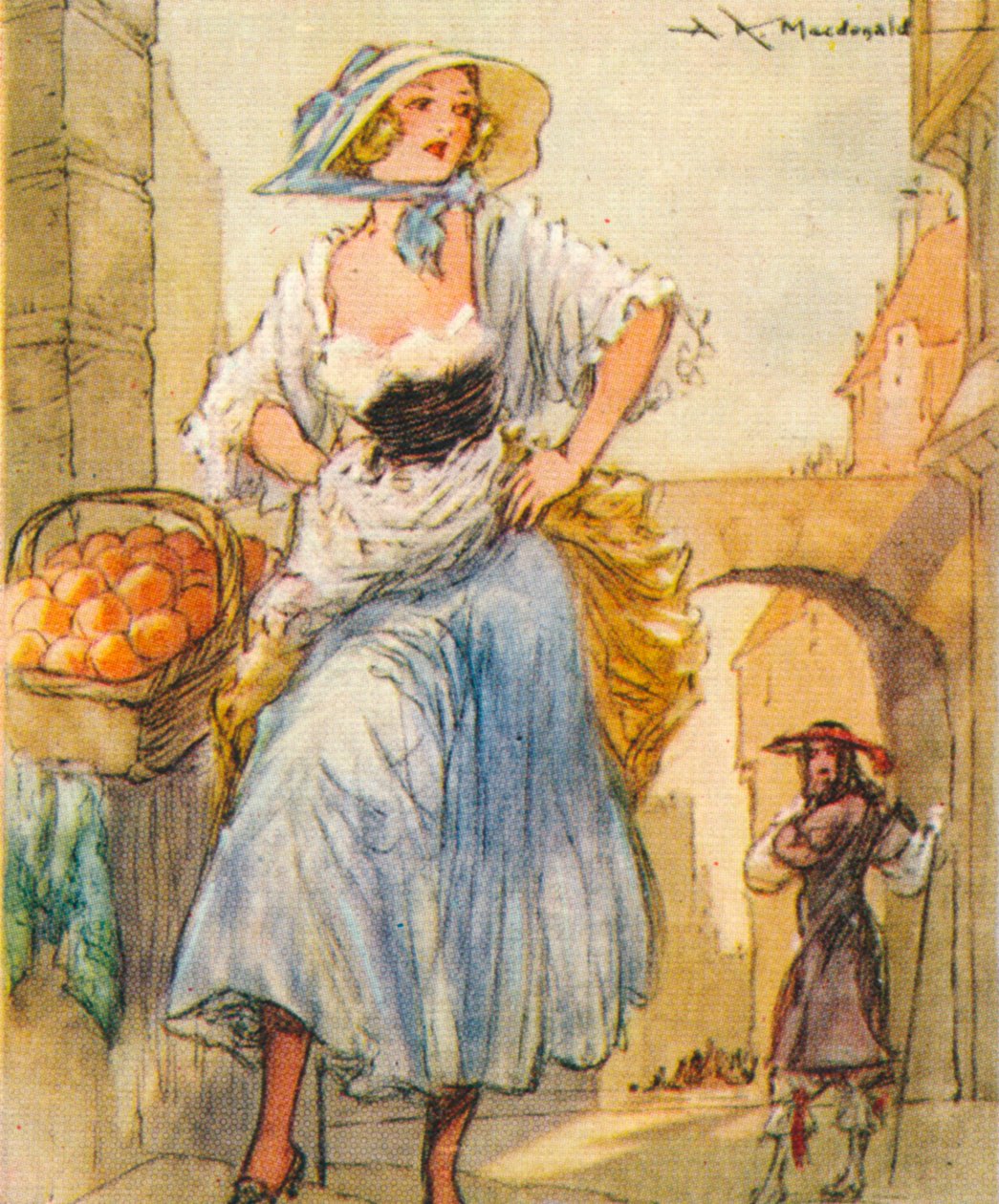 Eleanor Nell Gwyn 1650-1687 Urodzona w Anglii kochanka króla Karola II, 1937 autorstwa Alexander K. MacDonald