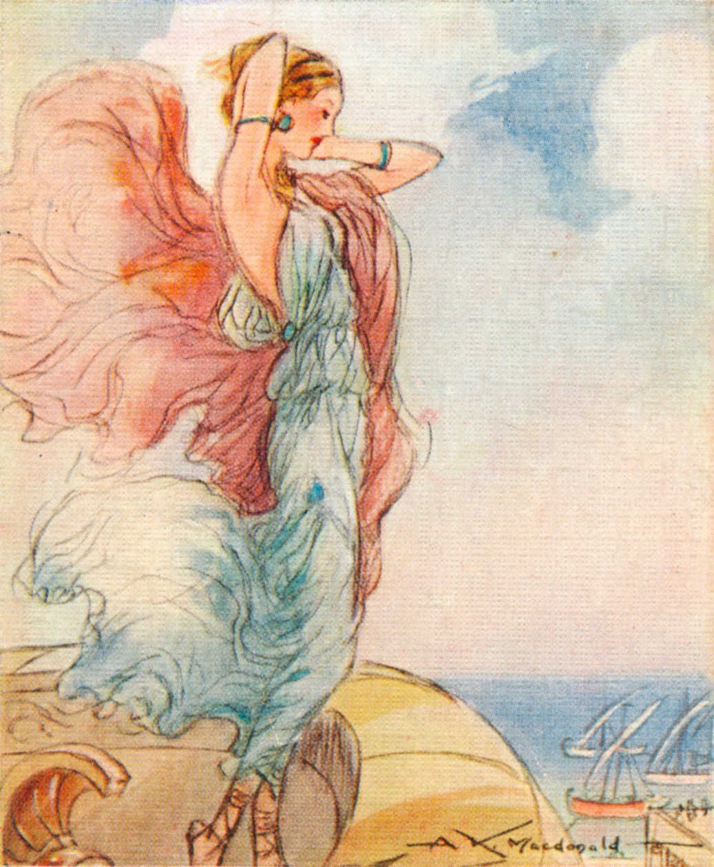 Helena z Troi, córka Zeusa i Ledy, 1937 autorstwa Alexander K. MacDonald