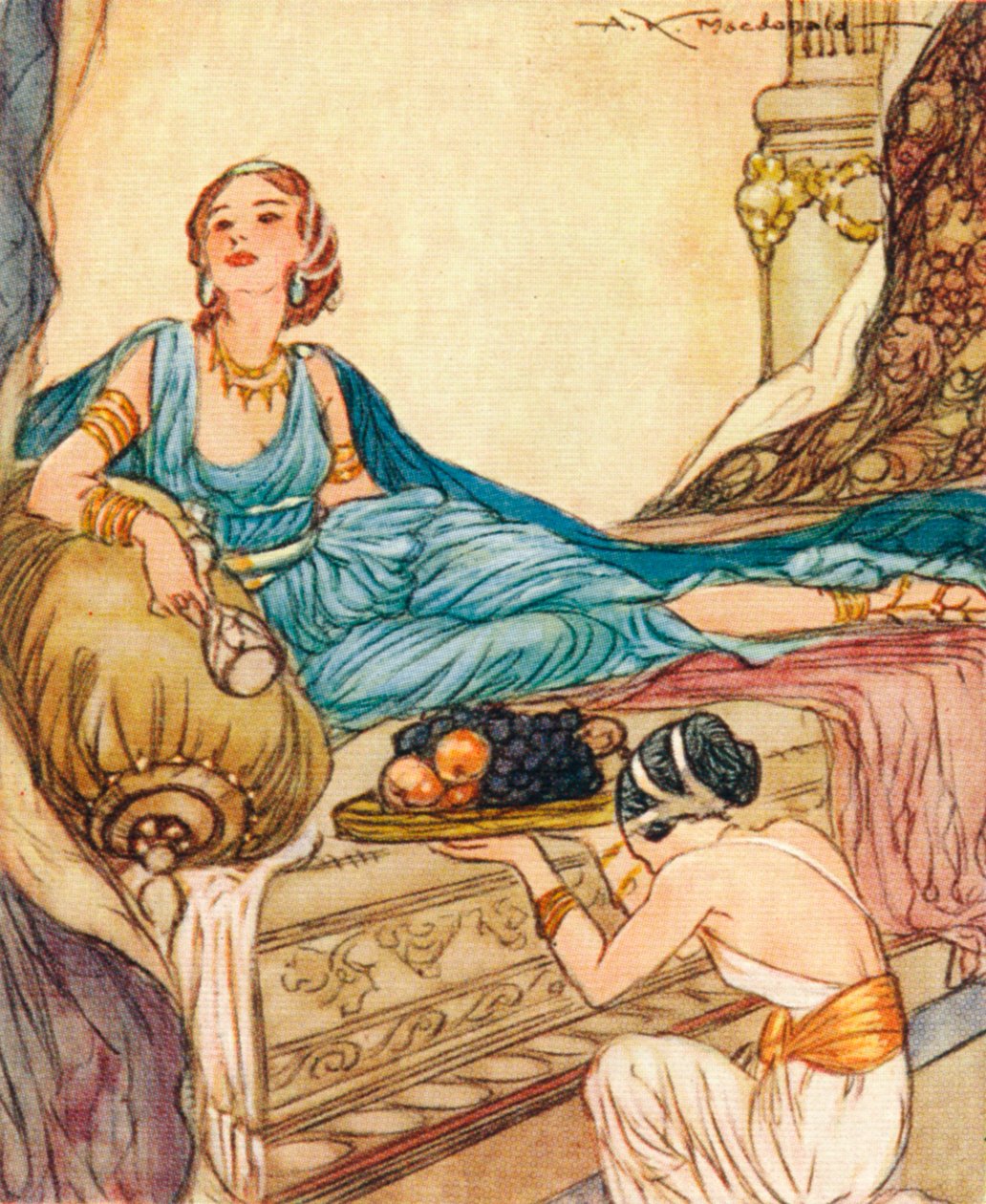 Valeria Messalina ok.1720-48, trzecia żona cesarza rzymskiego Klaudiusza, 1937 autorstwa Alexander K. MacDonald