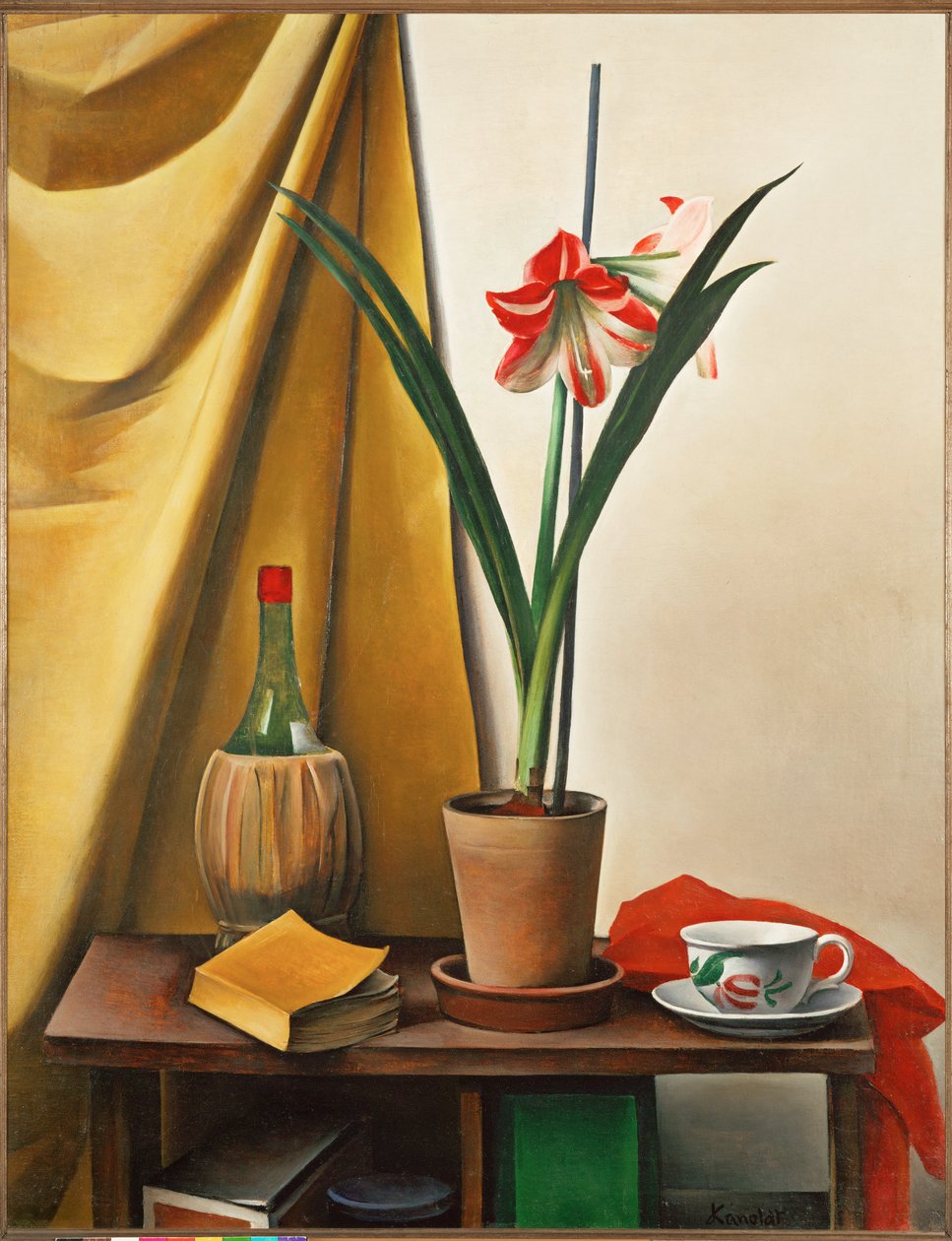 Martwa natura III z amarylisem autorstwa Alexander Kanoldt