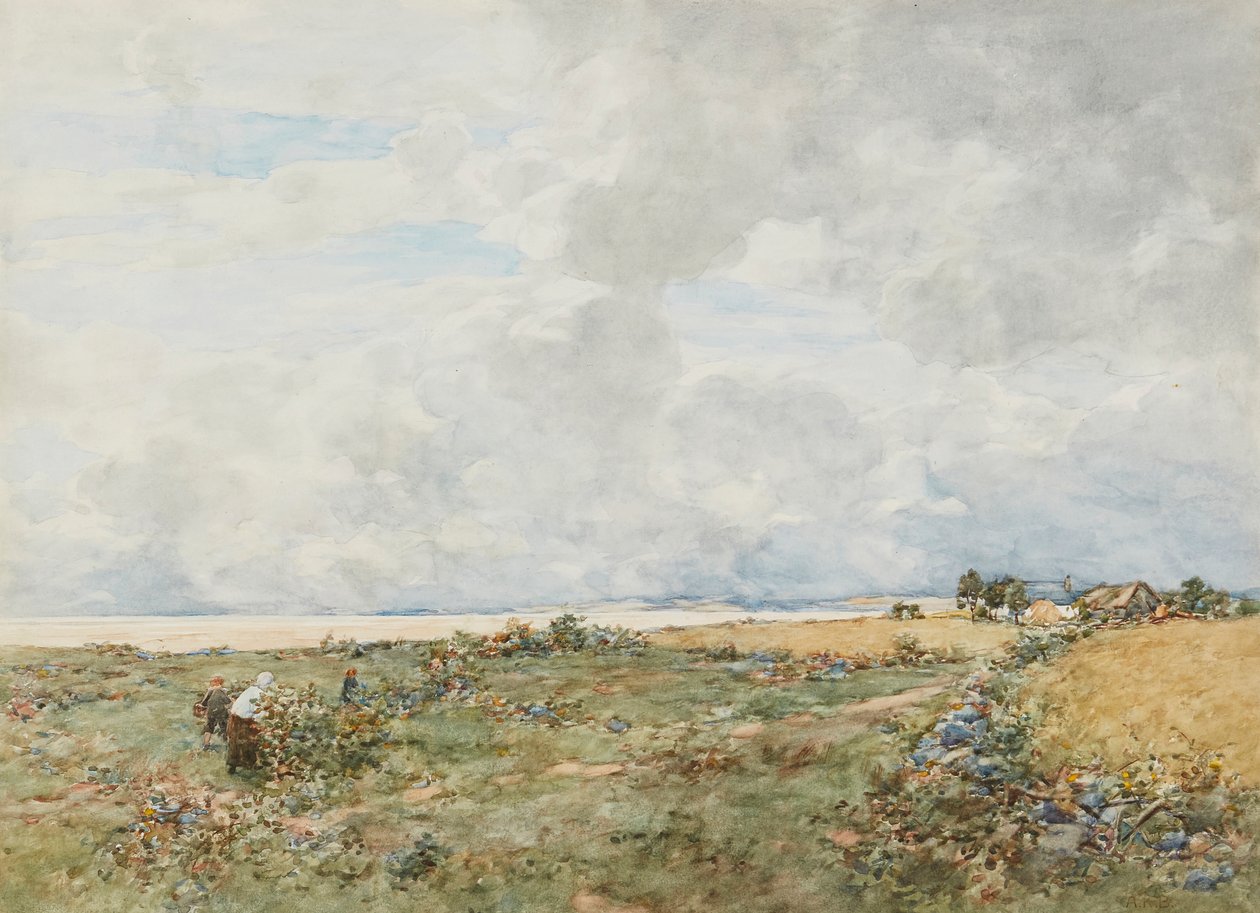 Bramble Gatherers (akwarela) autorstwa Alexander Kellock Brown