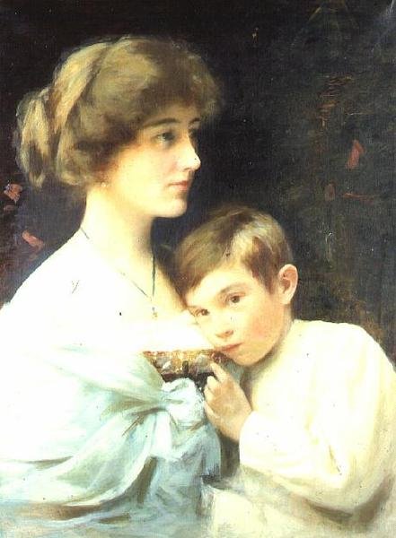 Portret Marian Harford i jej syna Stuarta autorstwa Alexander M. Rossi
