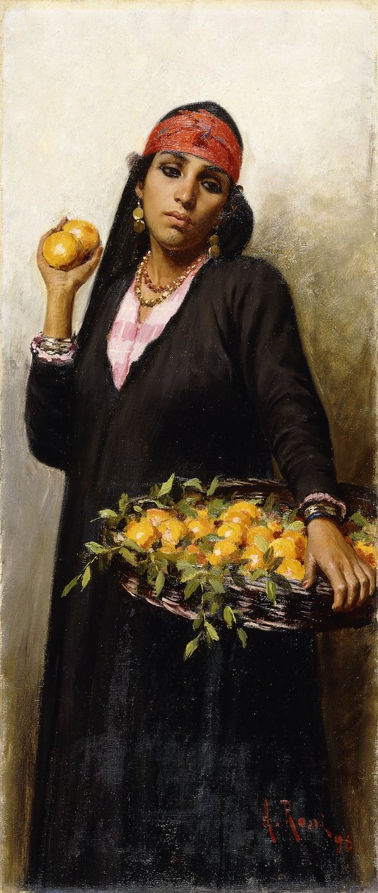 Sprzedawca pomarańczy, 1898 autorstwa Alexander M. Rossi