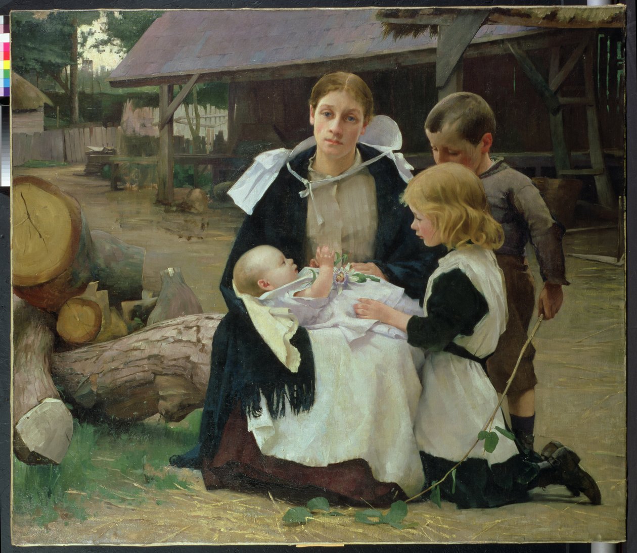 Nowe dziecko, ok. 1886-88 autorstwa Alexander Mann