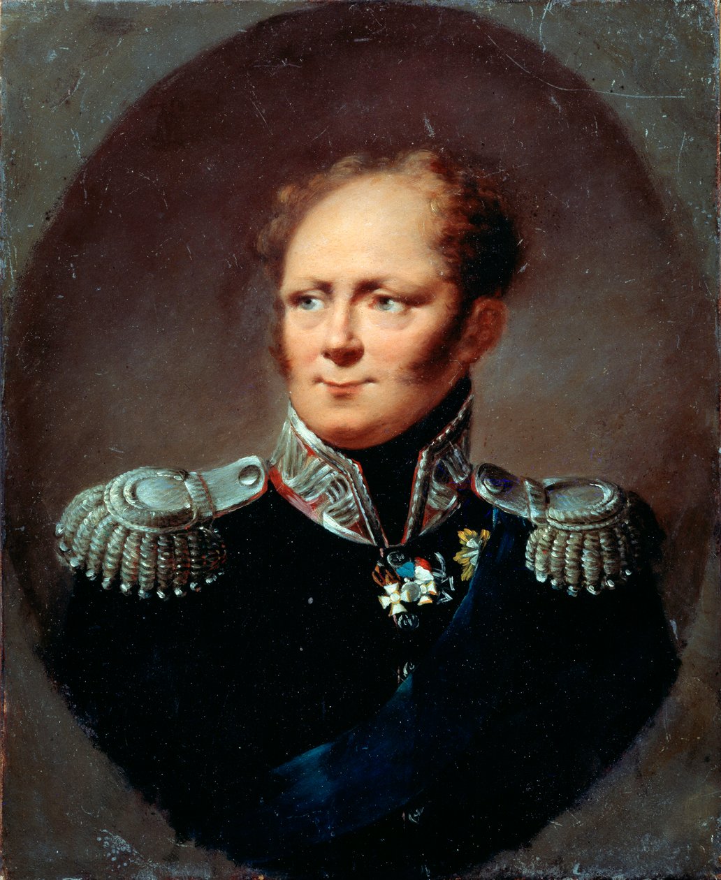 Portret cesarza Aleksandra I, 1777-1825, XIX wiek. autorstwa Alexander Molinari