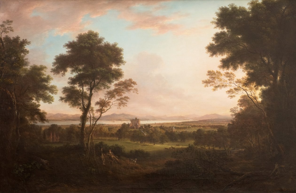 Castle Huntly, ok. 1800 (olej na płótnie) autorstwa Alexander Nasmyth