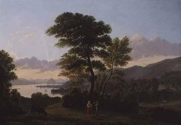 Dumbarton Rock (olej na płótnie) autorstwa Alexander Nasmyth
