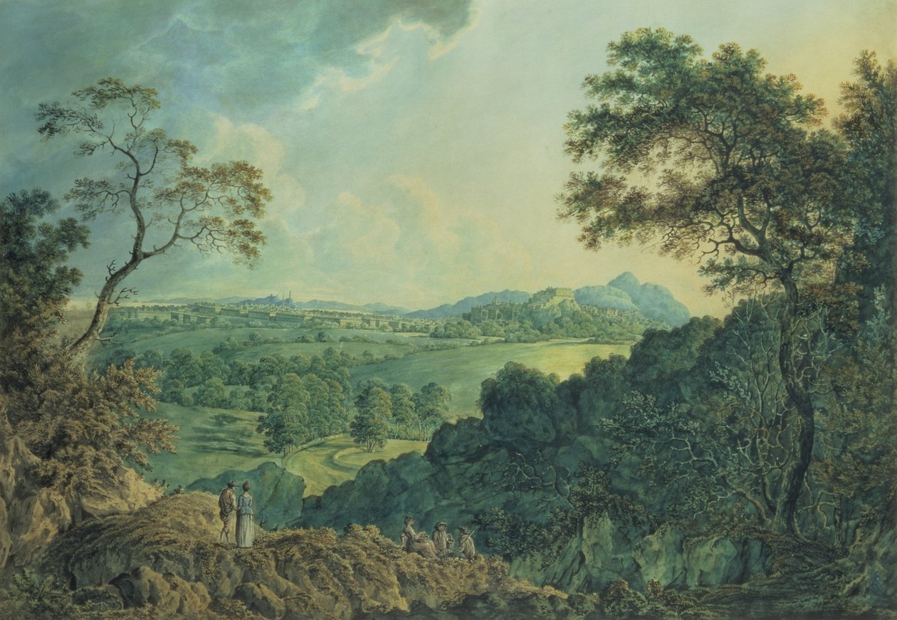 Widok na Edynburg z Corstorphine Hill autorstwa Alexander Nasmyth