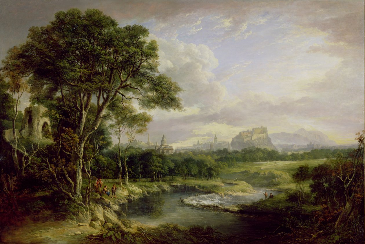 Widok na Edynburg, ok. 1822 (olej na płótnie) autorstwa Alexander Nasmyth