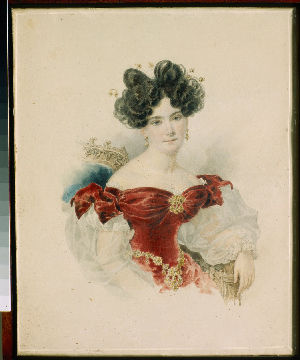 Portret księżniczki Natalii Viktorovny Kotchoubei (1800-1854) - Akwarela na papierze Aleksandra Briulłowa (Alexander Briullov) (1798-1877) autorstwa Alexander Pavlovich Briullov