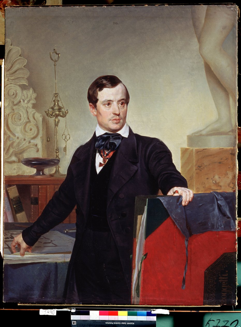 ""Portret malarza i architekta Aleksandra Briulłowa (Alexander Brioullov) (1798-1877)"" Obraz Karla Briullova (Brioullova) (1799-1852) Państwowe Muzeum Rosyjskie Sankt Petersburg autorstwa Alexander Pavlovich Briullov