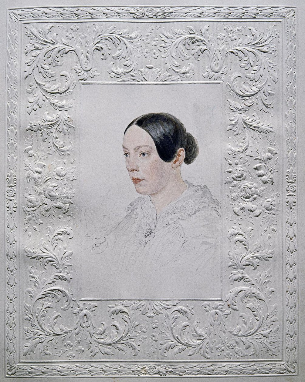 Portret Adelaidy Aleksandrownej Senkowskiej 1800-1858, z domu baronowa von Rahl, koniec lat 40. XIX wieku autorstwa Alexander Pavlovich Briullov