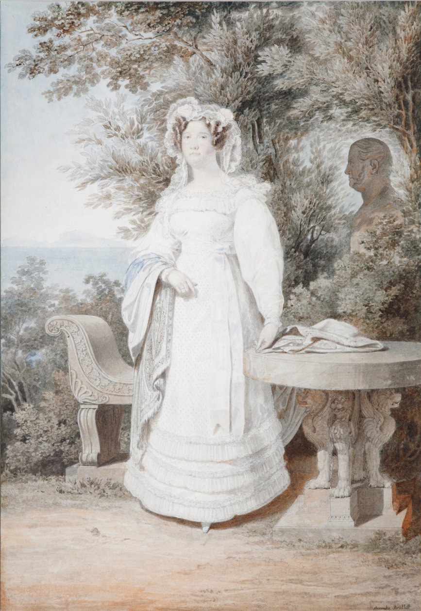Portret Marii Isabelli z Hiszpanii 1789-1848, Królowej Obojga Sycylii, 1825 autorstwa Alexander Pavlovich Briullov