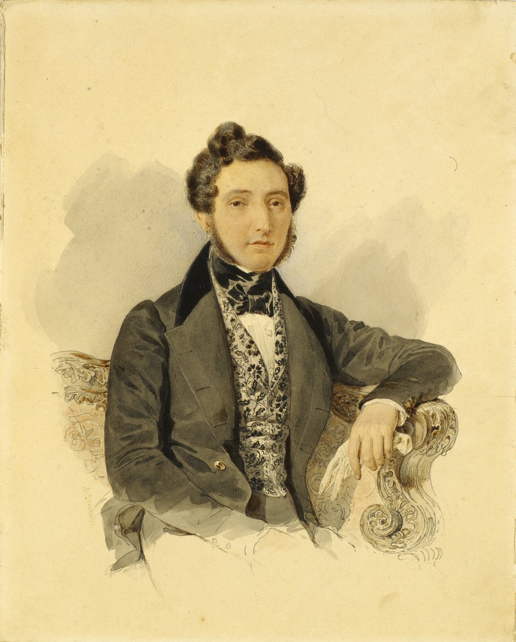 Portret Nikołaja Michajłowicza Donaurowa 1806-1849, lata 30. XIX wieku autorstwa Alexander Pavlovich Briullov