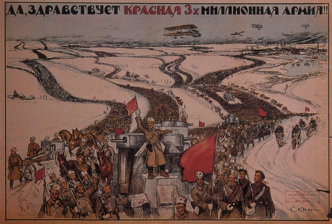 Niech żyje trzymilionowa Armia Czerwona!, 1919 autorstwa Alexander Petrovich Apsit