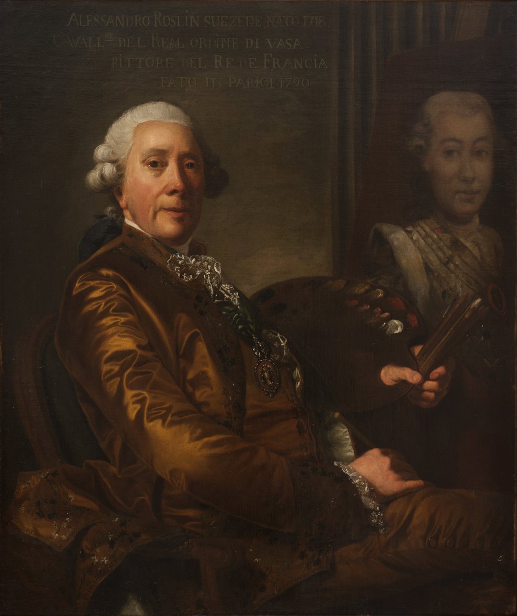 Autoportret - Autoportret, autorstwa Roslin, Alexander (Alexandre) (1718-1793). Olej na płótnie. Wymiar : 100x85 cm. Muzeum Narodowe w Sztokholmie autorstwa Alexander Roslin