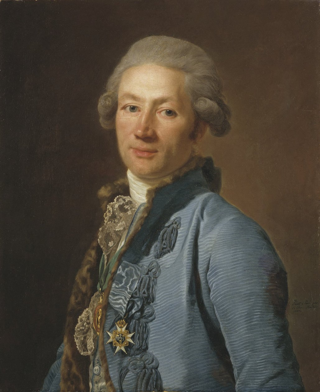 Christoffer Bogislaus Zibet, kanclerz dworski i baron, 1784 autorstwa Alexander Roslin