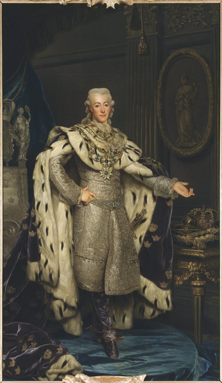Gustaw III de Suede - Portret króla Szwecji Gustawa III (1746-1792), autorstwa Roslina, Aleksandra (1718-1793). olej na płótnie autorstwa Alexander Roslin