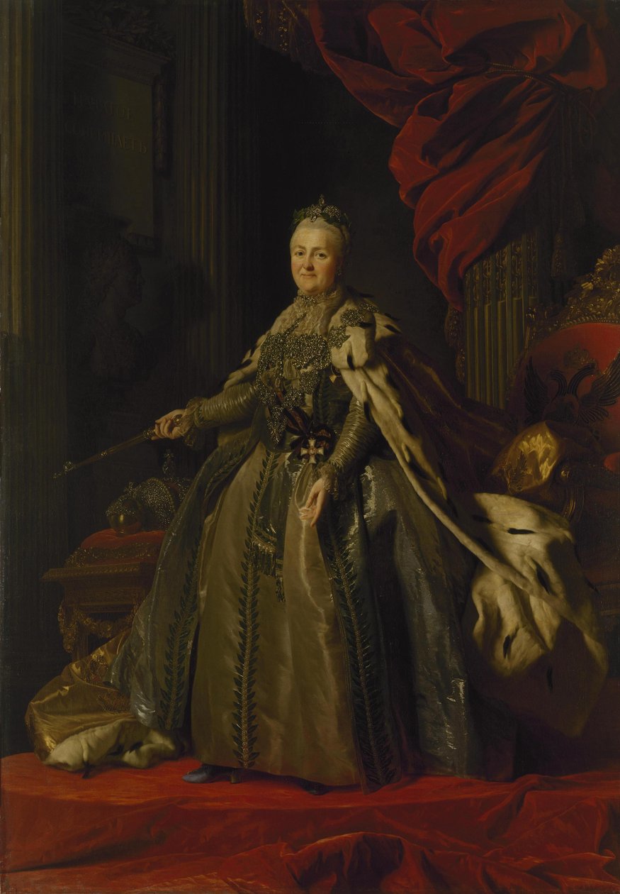 Portret Katarzyny II, 1776-77 autorstwa Alexander Roslin