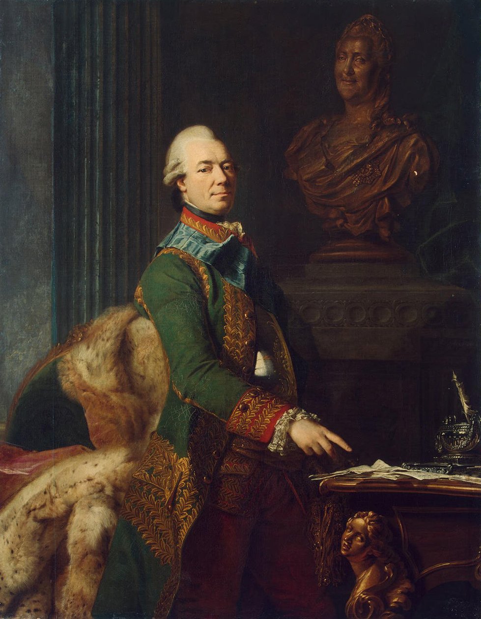 Portret hrabiego Zachara Czernyszowa, ok. 1776 autorstwa Alexander Roslin
