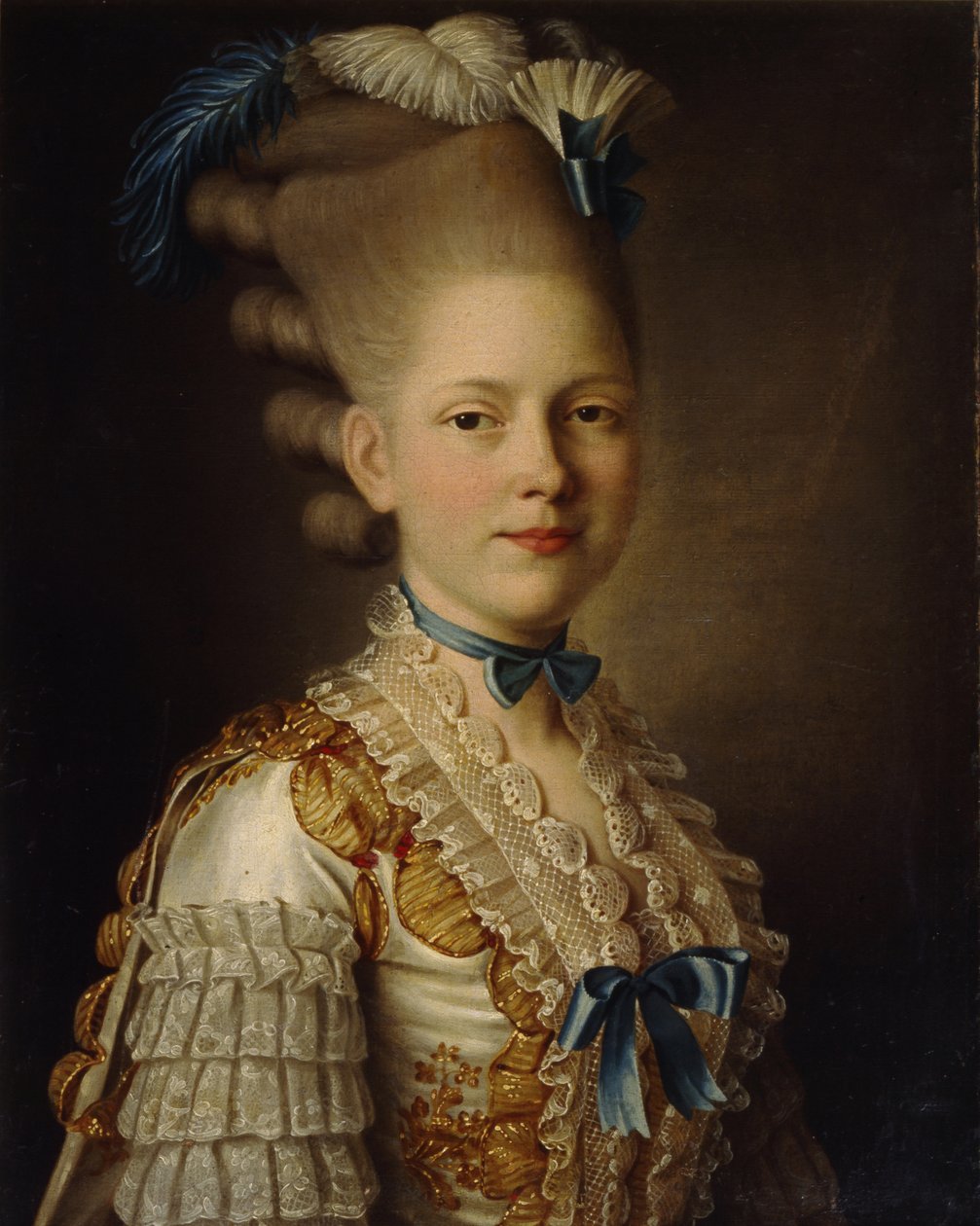 Portret hrabiny H. Obolenskiej, CA 1776 autorstwa Alexander Roslin